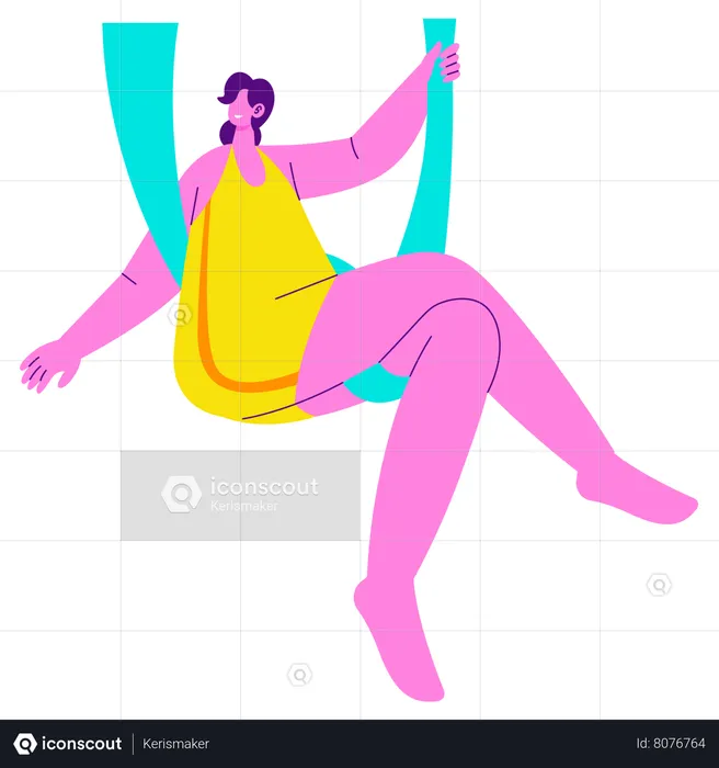 Aerial Yoga Pose  Illustration