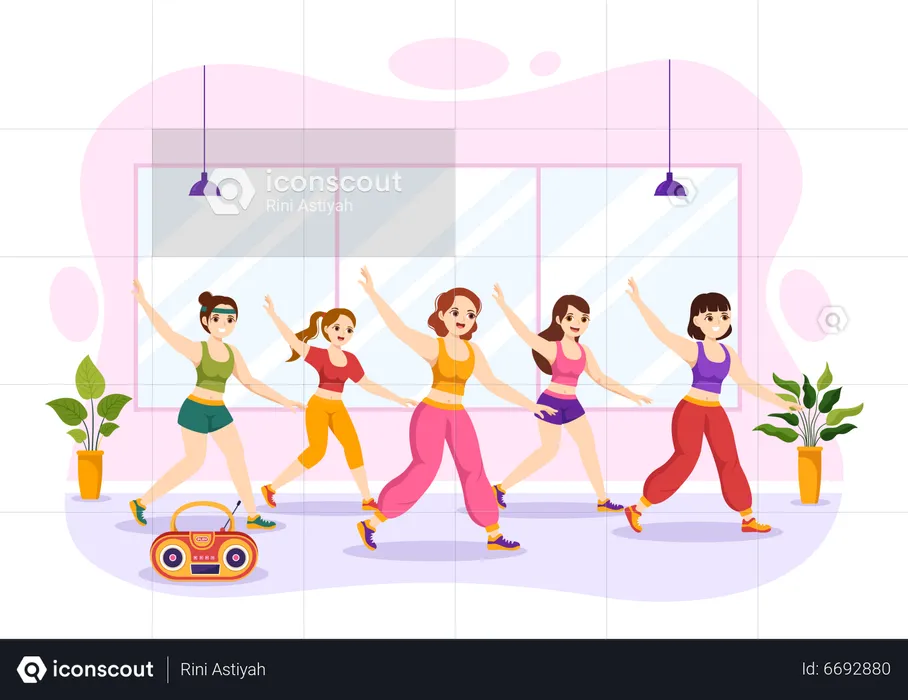 Aerobics Exercise  Illustration