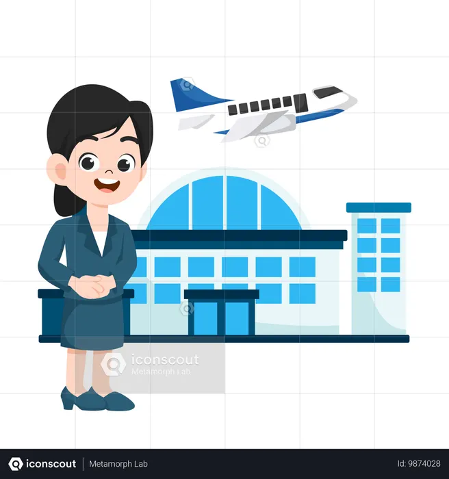 Aeromoça  Ilustração