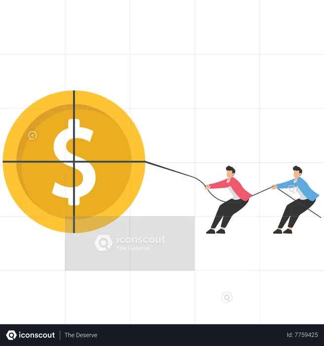 Travail d'équipe d'affaires ensemble pour atteindre l'objectif  Illustration