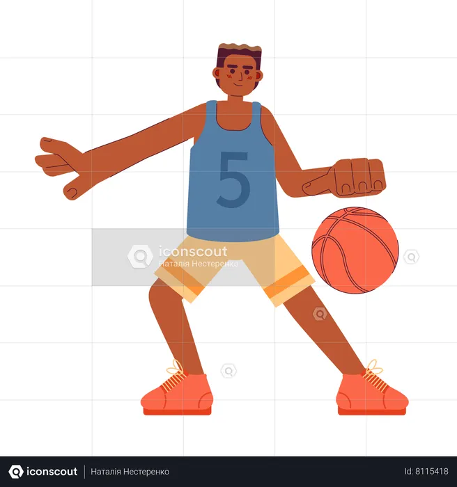 African american basketball player  Illustration