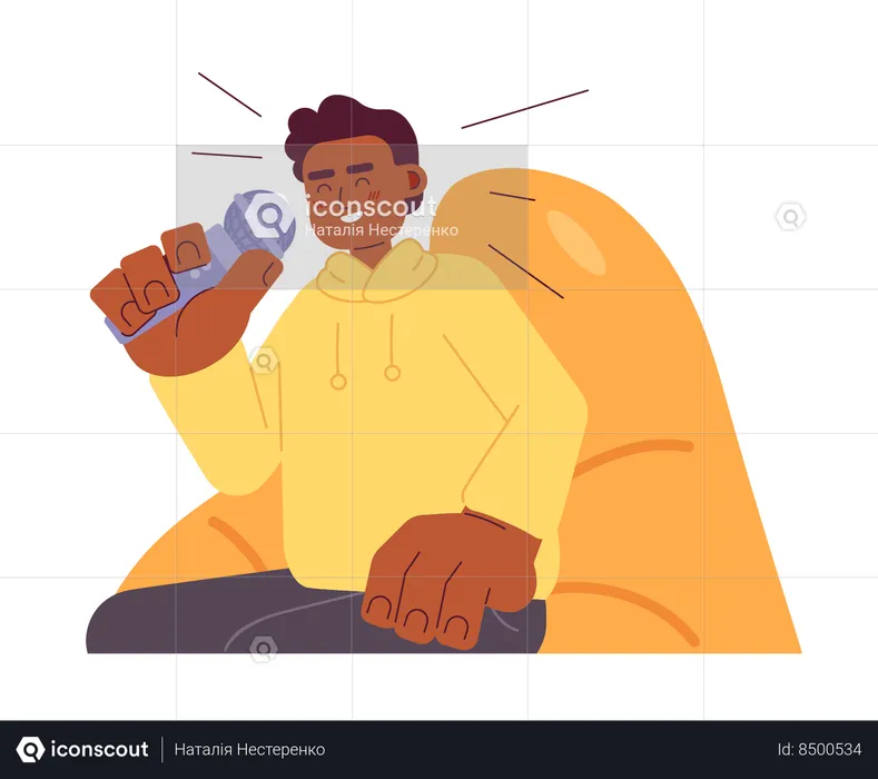 African american male talk show host  Illustration