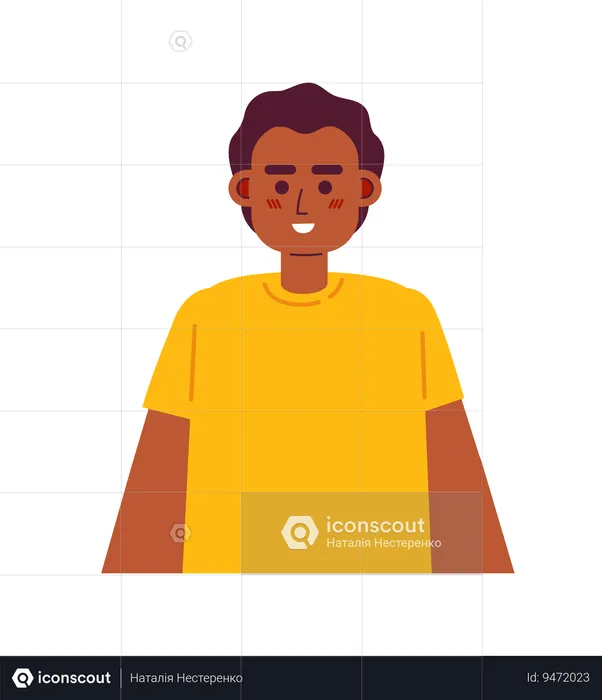 African american young boy  Illustration