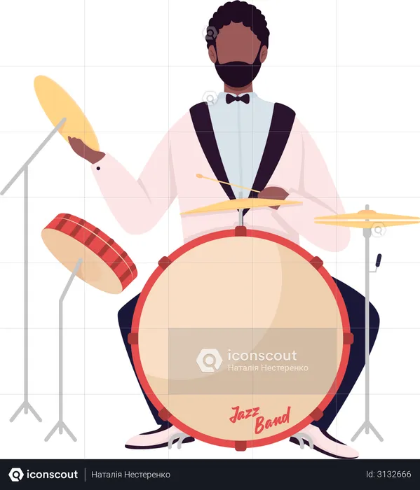 African drummer  Illustration
