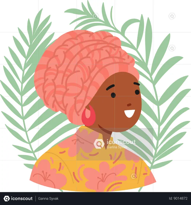 African Woman With Captivating Gaze  Illustration