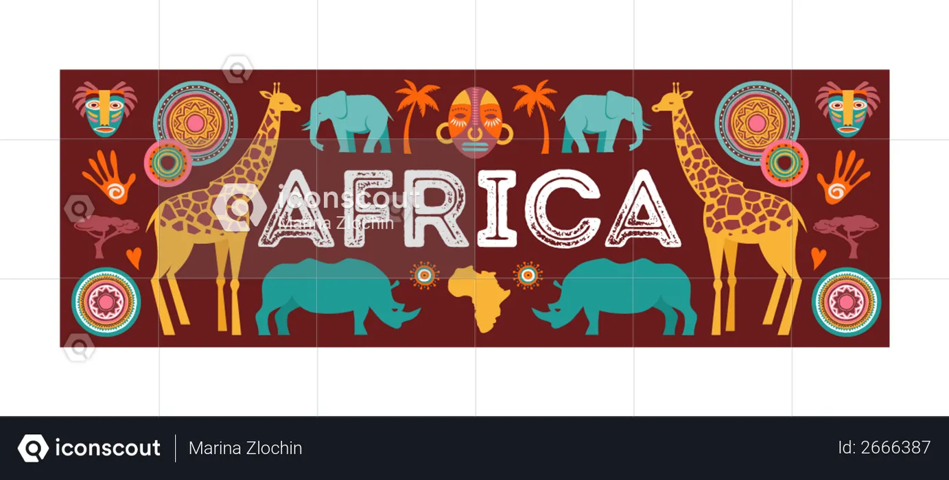 Afrika  Illustration