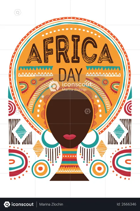 Afrika Tag  Illustration