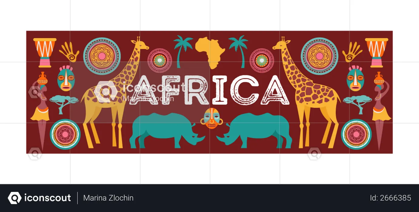 Afrikanische Kultur  Illustration