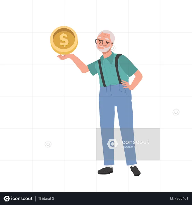 Aged Wealth Management  Illustration