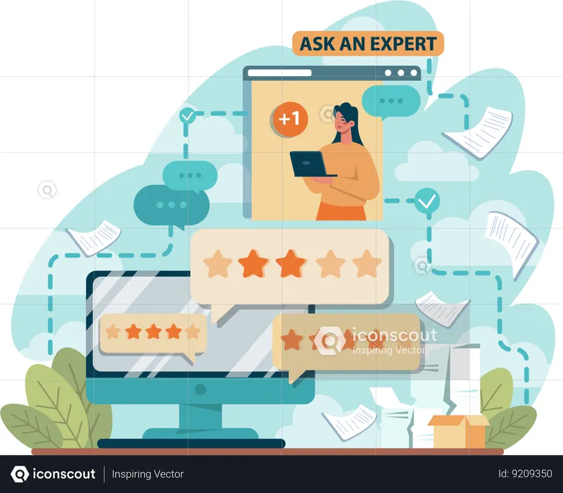 Agent reviews help feedback  Illustration