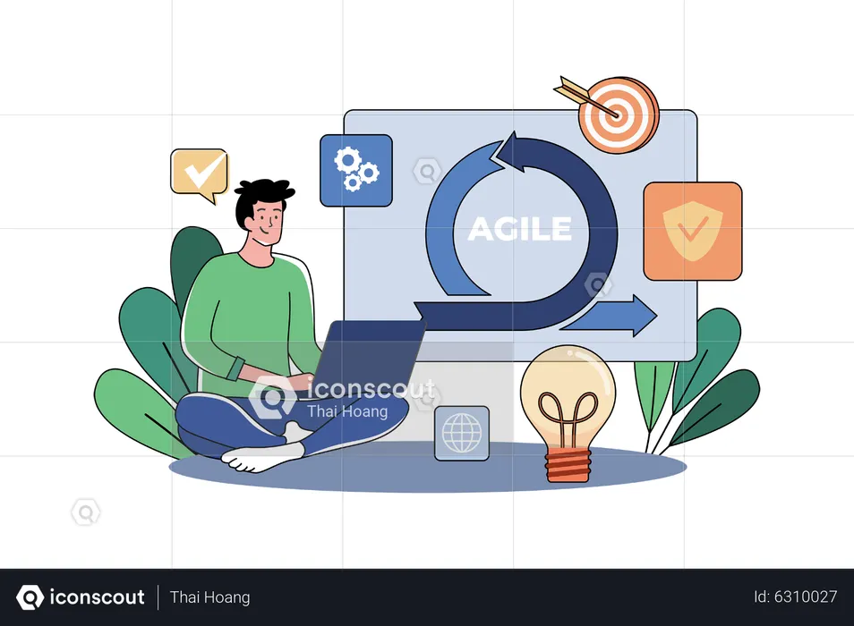 Agile Development Workflow  Illustration
