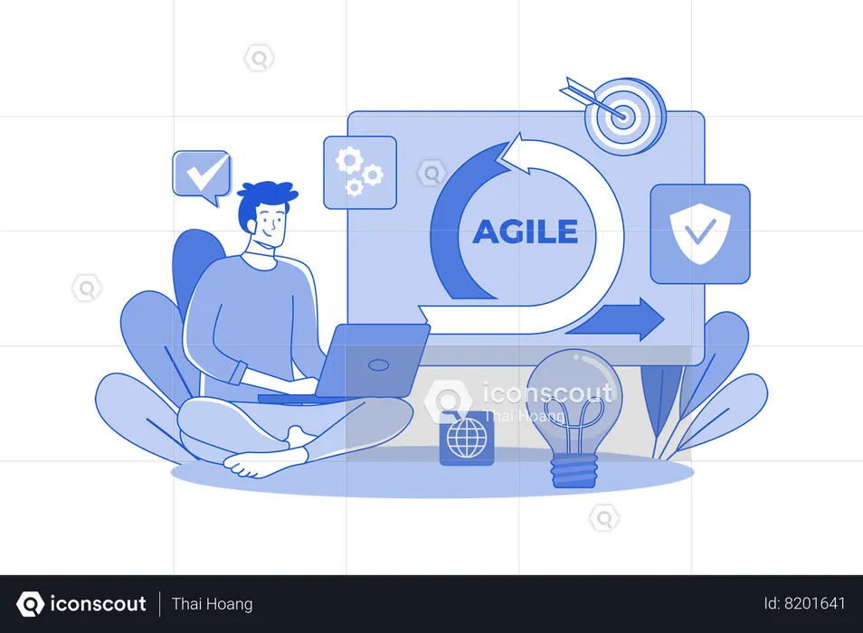 Agile Development Workflow  Illustration
