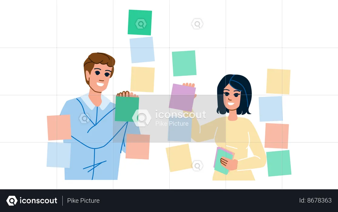 Agile kanban scrum  Illustration