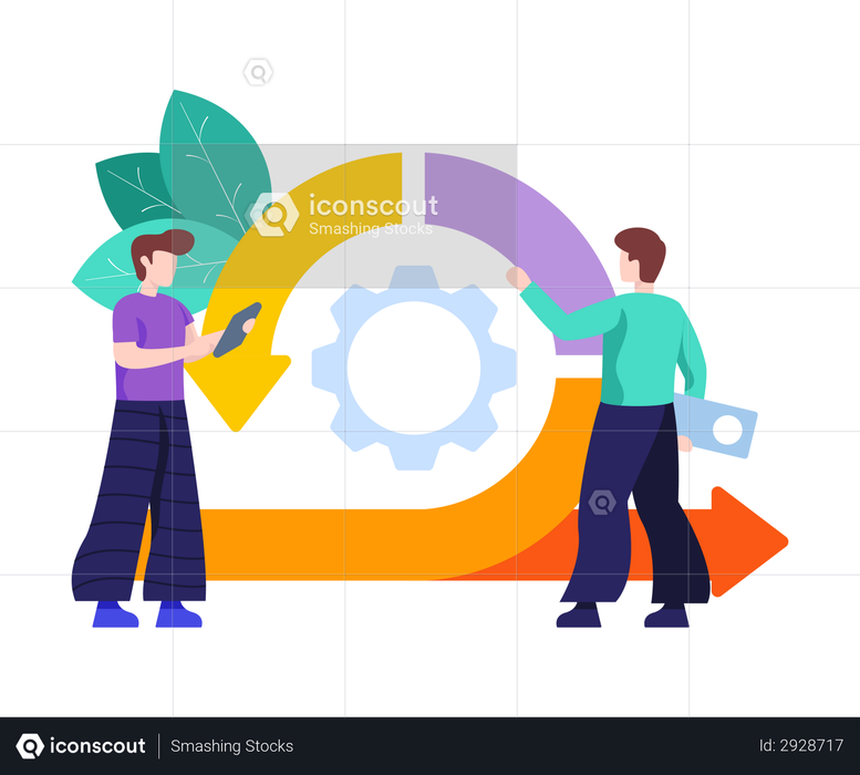 Best Premium Agile Methodology Illustration download in PNG & Vector format