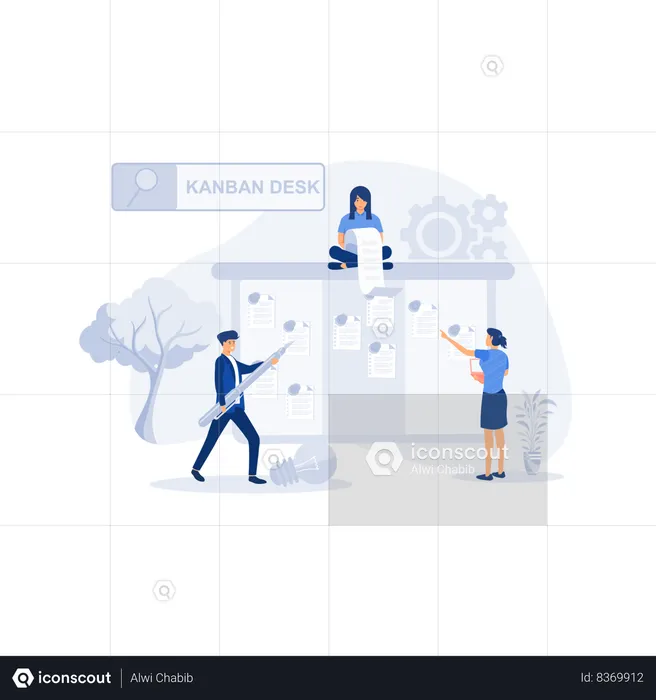 Agile Visual Project Management Method  Illustration