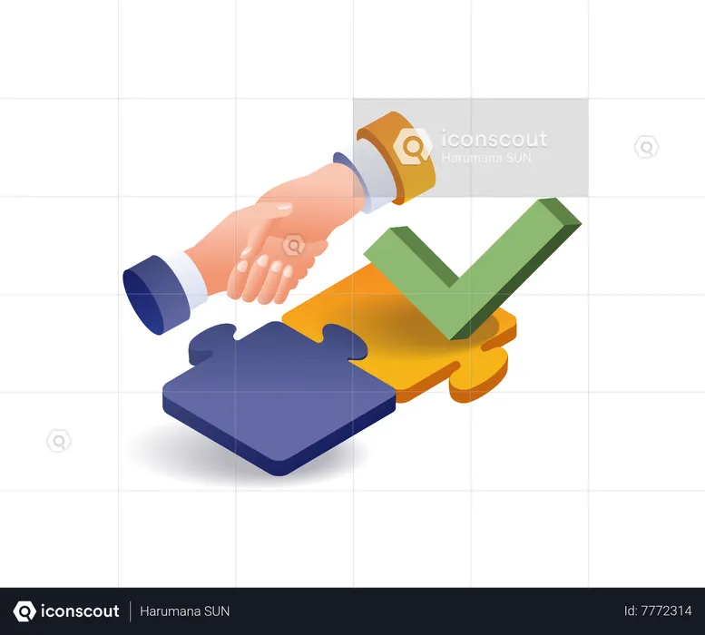 Agreed to cooperate in developing the business  Illustration