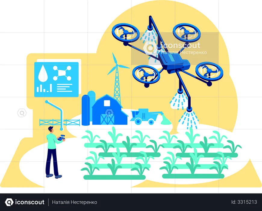 Agribusiness automation  Illustration