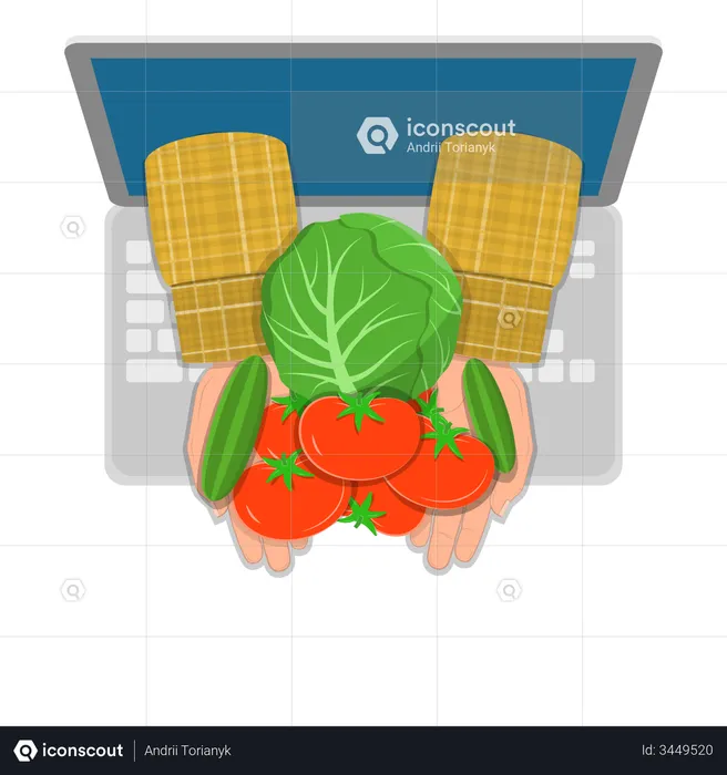 Agricultura on-line  Ilustração