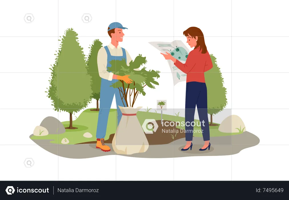 Agricultural Work  Illustration