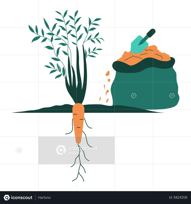 Illustration vectorielle agricole.  Illustration