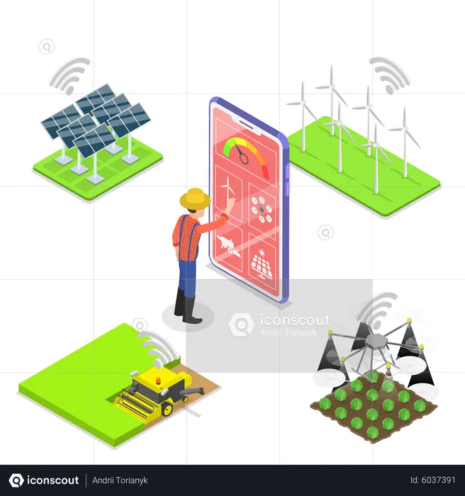 Agriculture intelligente  Illustration