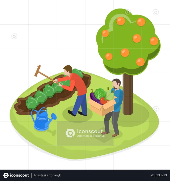 Agriculture Scenes  Illustration