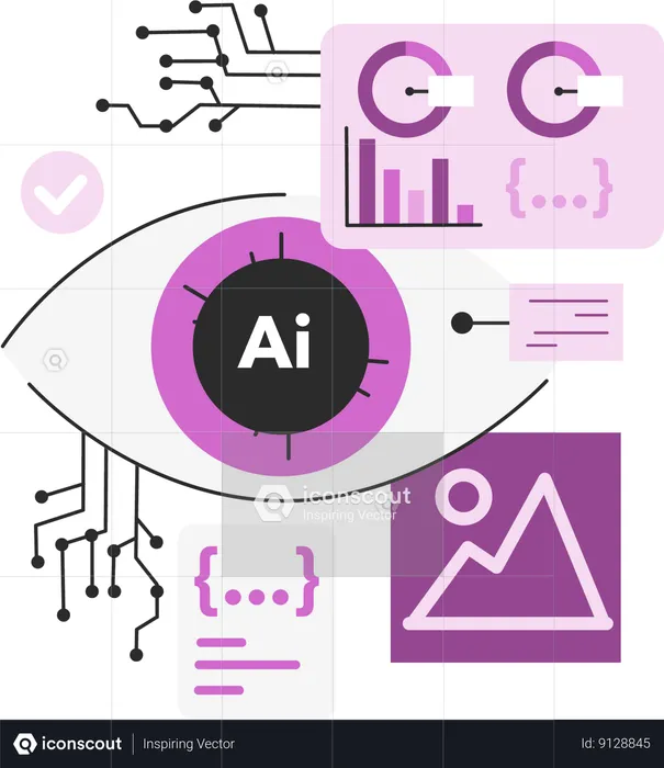 Ai analysis with vision  Illustration