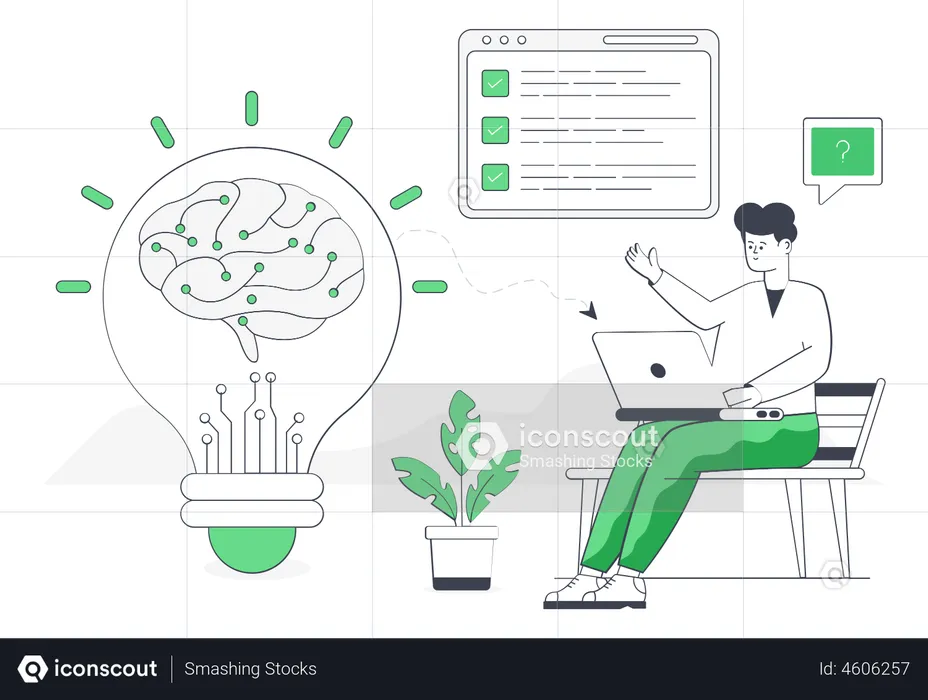 AI Brain  Illustration