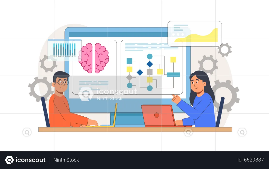 AI brain  Illustration