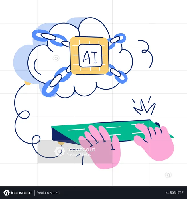 AI Cloud  Illustration