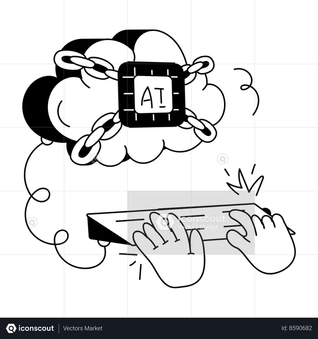 AI Cloud  Illustration