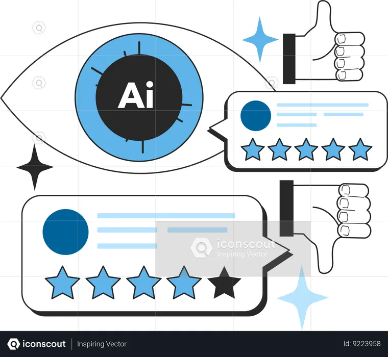 AI customer feedback bot  Illustration