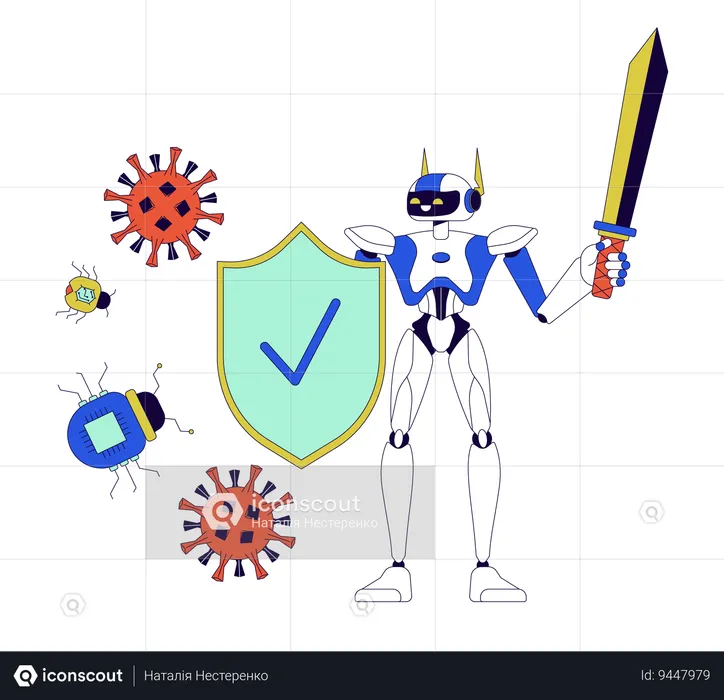 AI cyber defense  Illustration