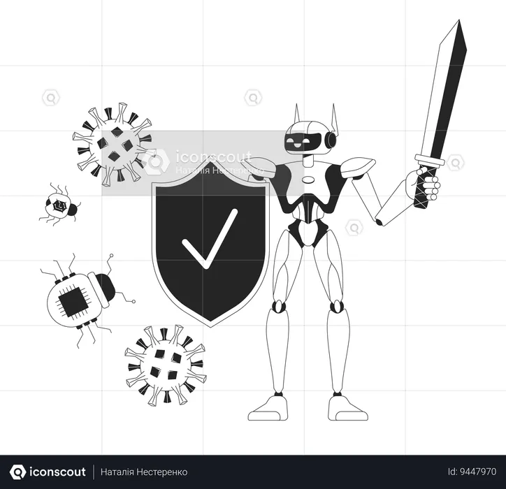 AI cyber defense  Illustration
