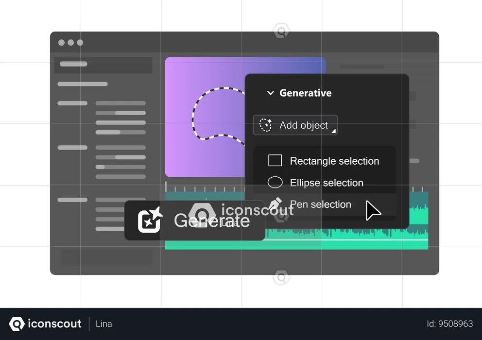 AI Generative features in Video Editor  Illustration