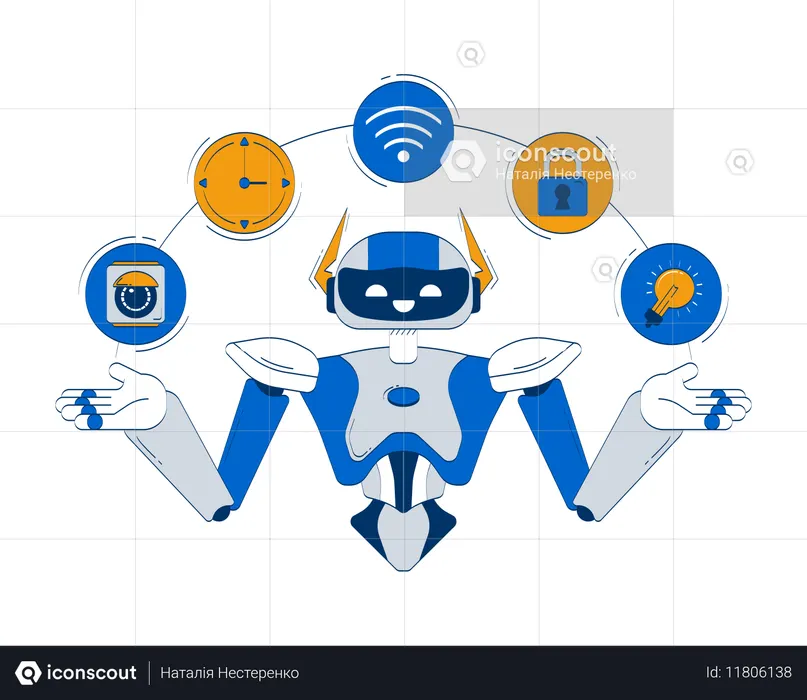 AI in smart home  Illustration