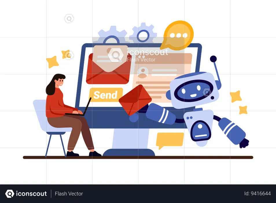 Ai Mails Service  Illustration