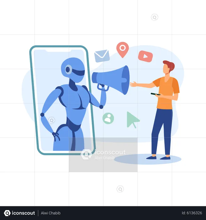 AI marketing  Illustration