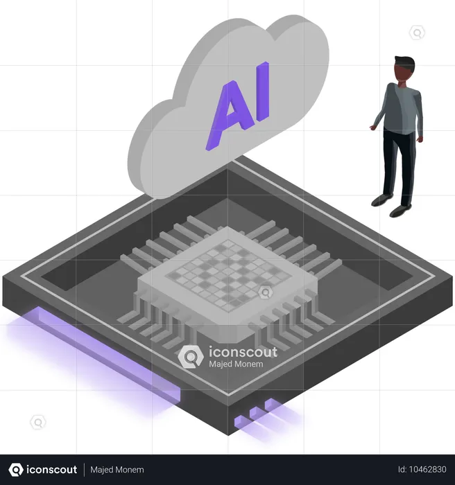 Ai Neural Chip  Illustration