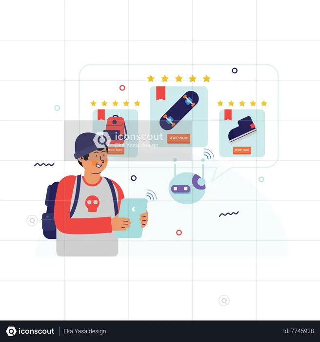 powered Personalized Shopping Illustration download in PNG ... Circuit Diagram