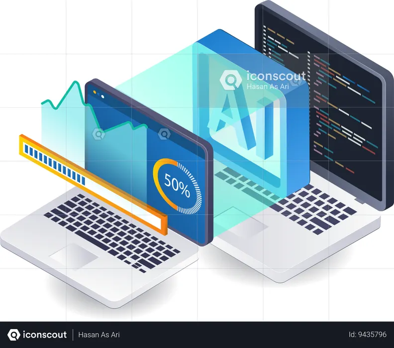 AI Programmer Analysis Technology Illustration - Free Download Design ...