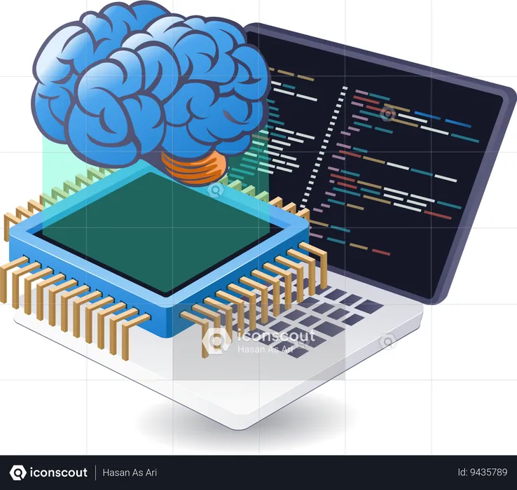 AI programming language technology  Illustration