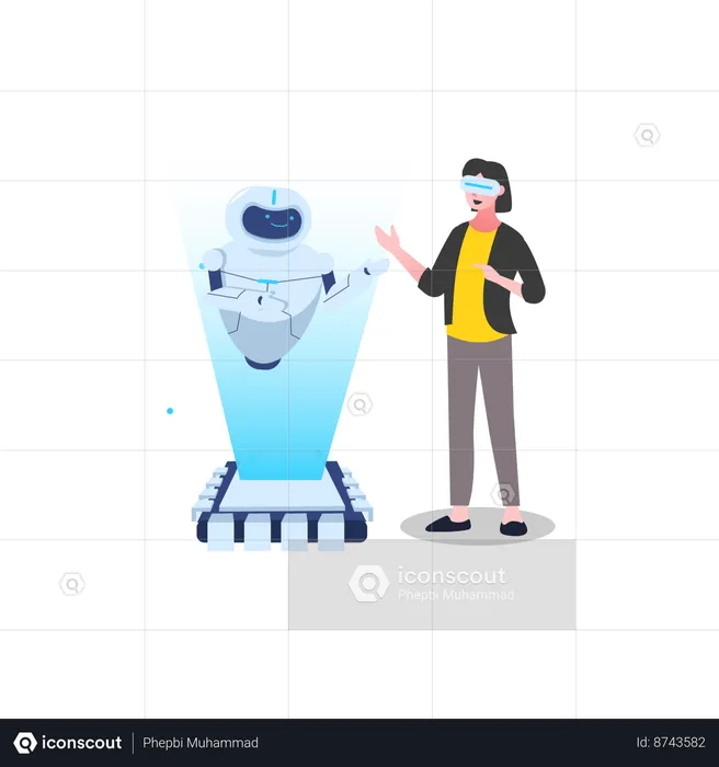 Ai robot technology  Illustration