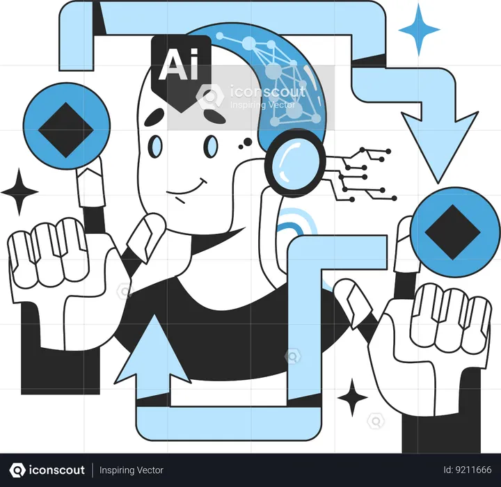 AI Robotics  Illustration