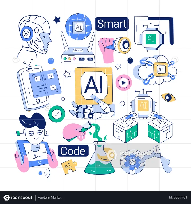 AI technology  Illustration