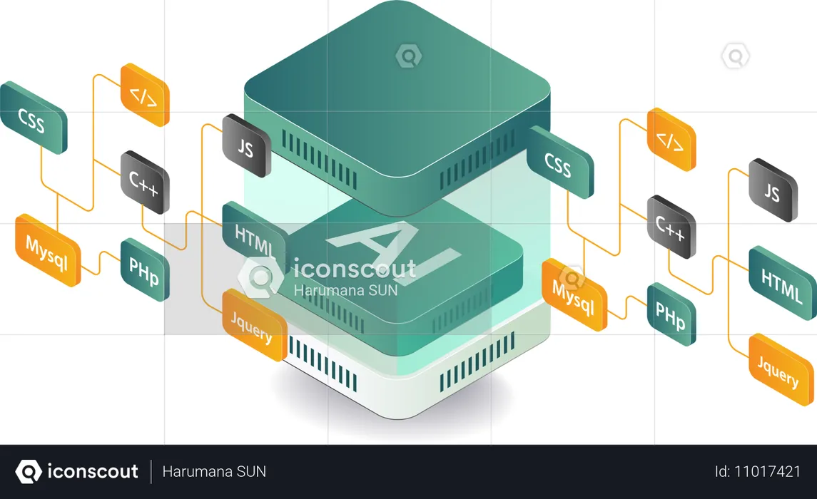 A tecnologia de IA aprende muitas linguagens de programação  Ilustração