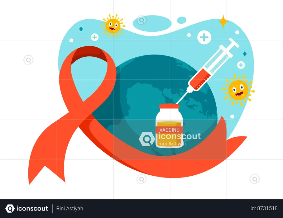 Aids vaccine day  Illustration