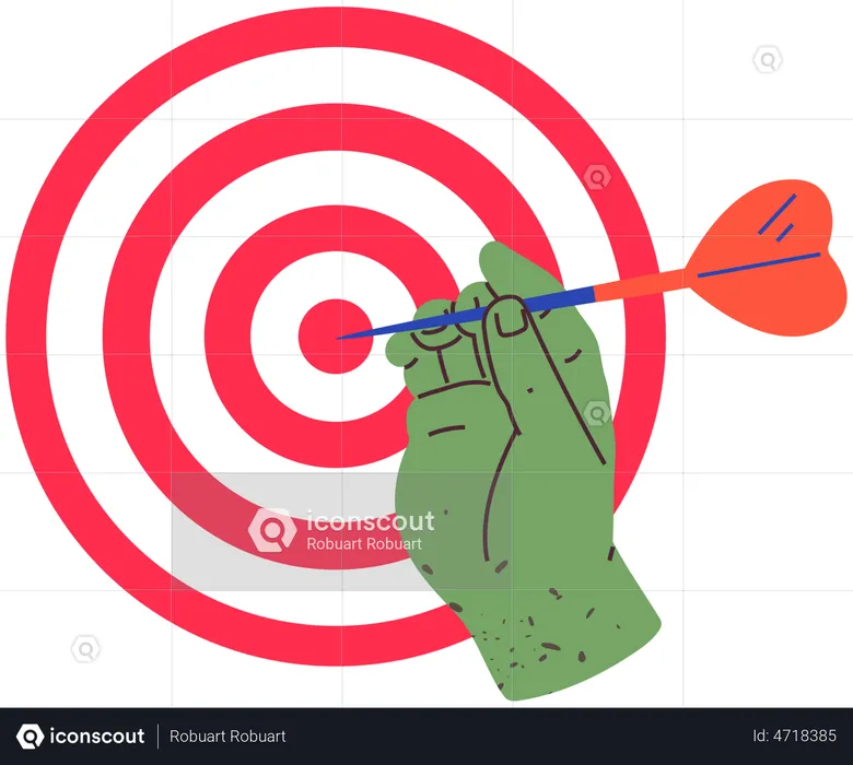 Aiming towards goal  Illustration