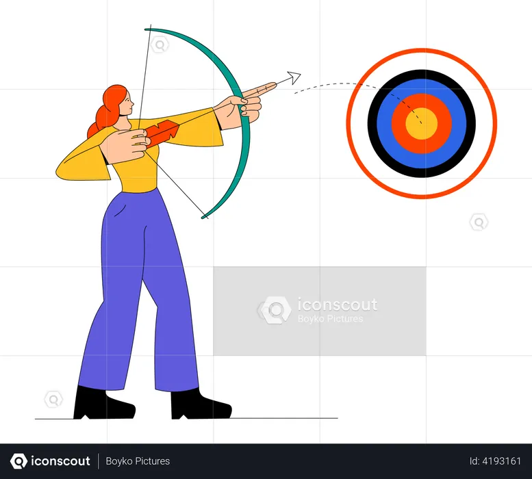 Aiming towards target  Illustration