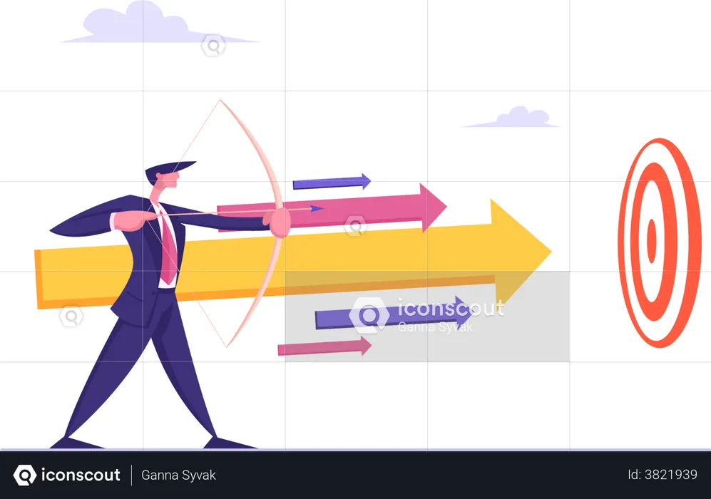 Aiming towards target  Illustration